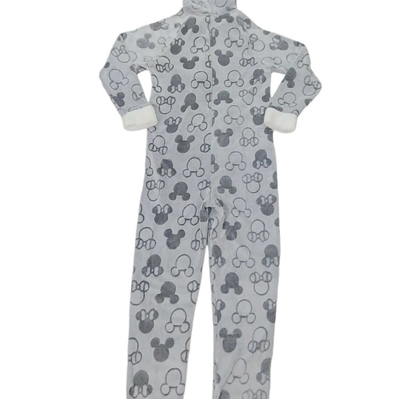 Disney Gray Mickey Mouse Women's Hooded Pajama Onesie - Picture 2 of 3